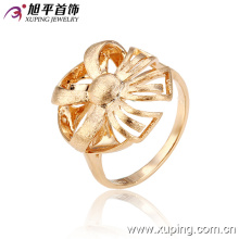 12927 neue Design feine Damen Schmuck Blume geformt einfaches Design vergoldet Kupfer Fingerring